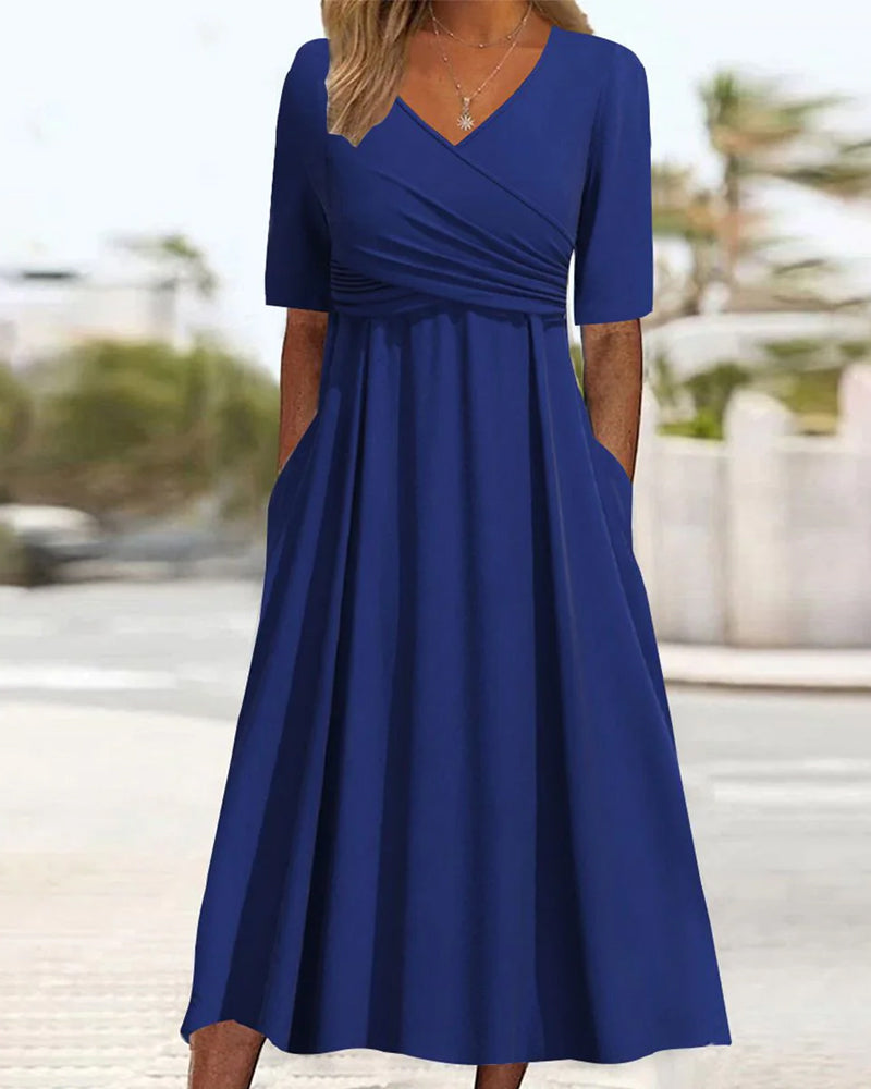 Hailey | Vestido de Verano con Escote en V y Bolsillos