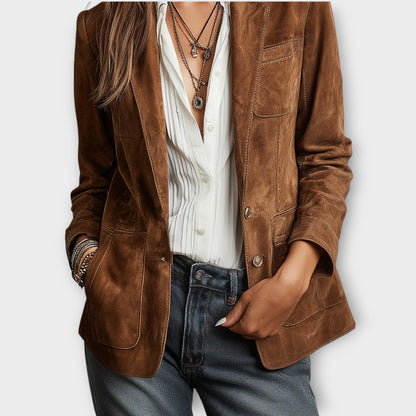 Blazer Vintage en Ante Marrón