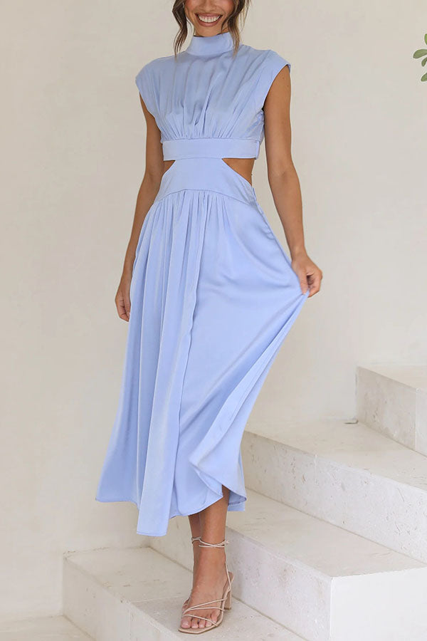 Quincy | Vestido Midi con Corte y Bolsillos