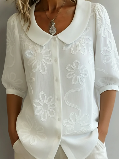 Aurélie — Blusa ligera floral elegancia natural