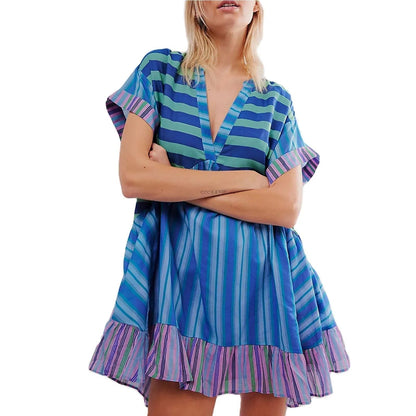Vestido Bohemio Cuello en V - Elegancia Atemporal