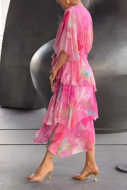 Cassia – Vestido fluido en chiffon para mujer