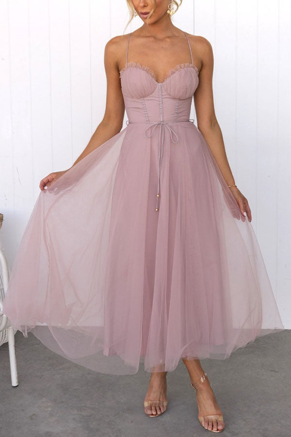 Vestido Largo Elegante con Bustier - Vestido de Ceremonia Fluido