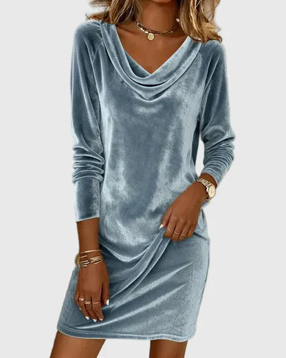 Frosina | Vestido de Terciopelo Corte Suelto