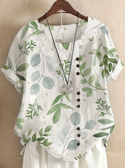 Sienna – Blusa con Detalle de Botones Florales