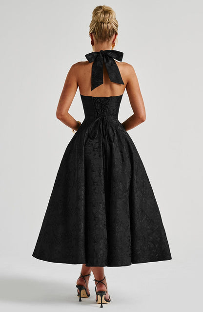 Eulalie - Vestido de Espalda Descubierta con Escote en V Chic