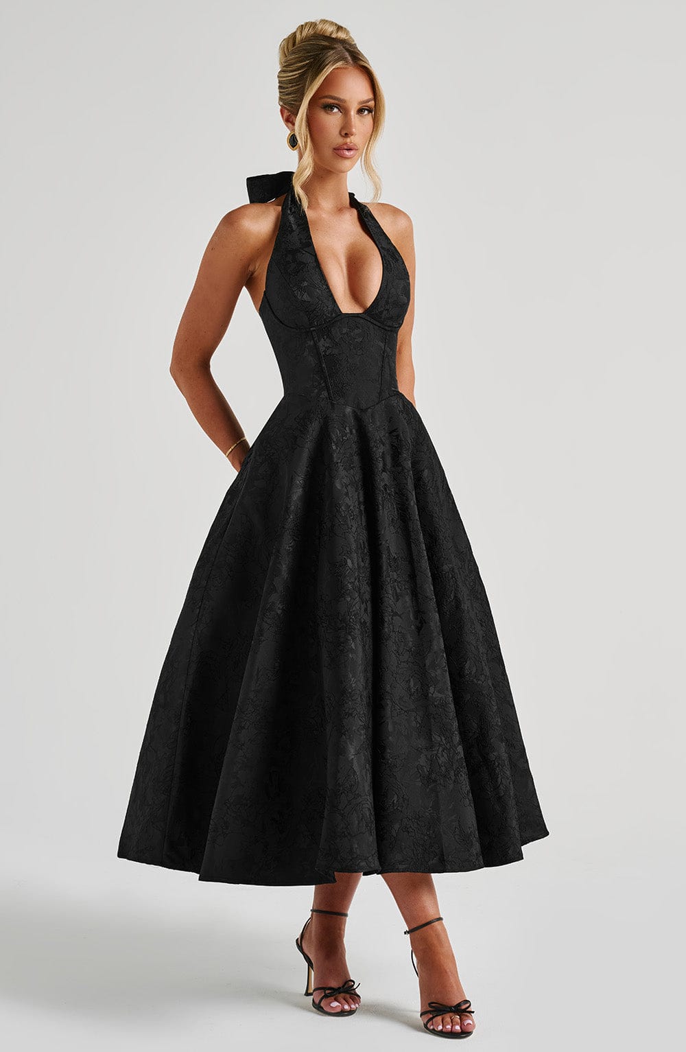 Eulalie - Vestido de Espalda Descubierta con Escote en V Chic