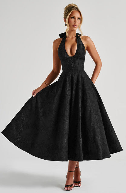 Eulalie - Vestido Sin Espalda Elegante con Escote en V