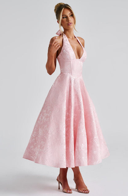 Eulalie - Vestido Sin Espalda Elegante con Escote en V