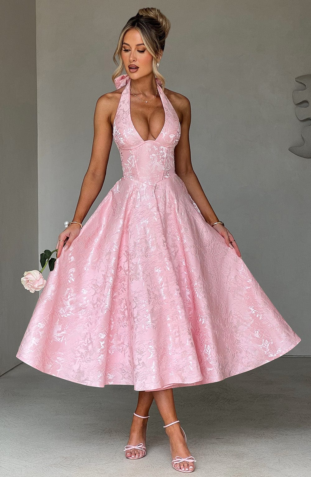 Eulalie - Vestido de Espalda Descubierta con Escote en V Chic