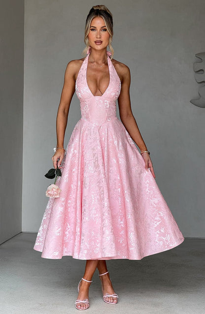 Eulalie - Vestido de Espalda Descubierta con Escote en V Chic