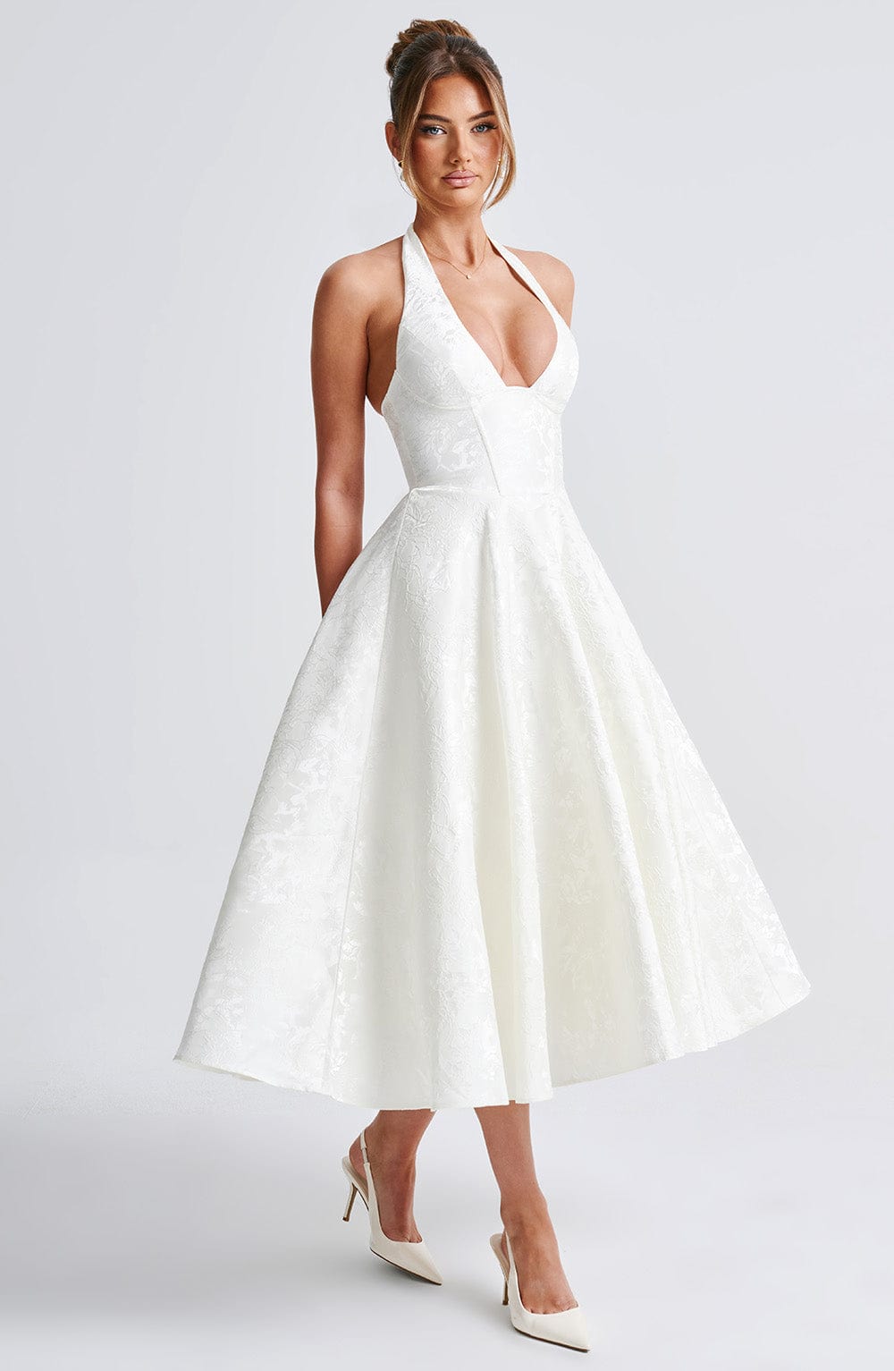 Eulalie - Vestido de Espalda Descubierta con Escote en V Chic