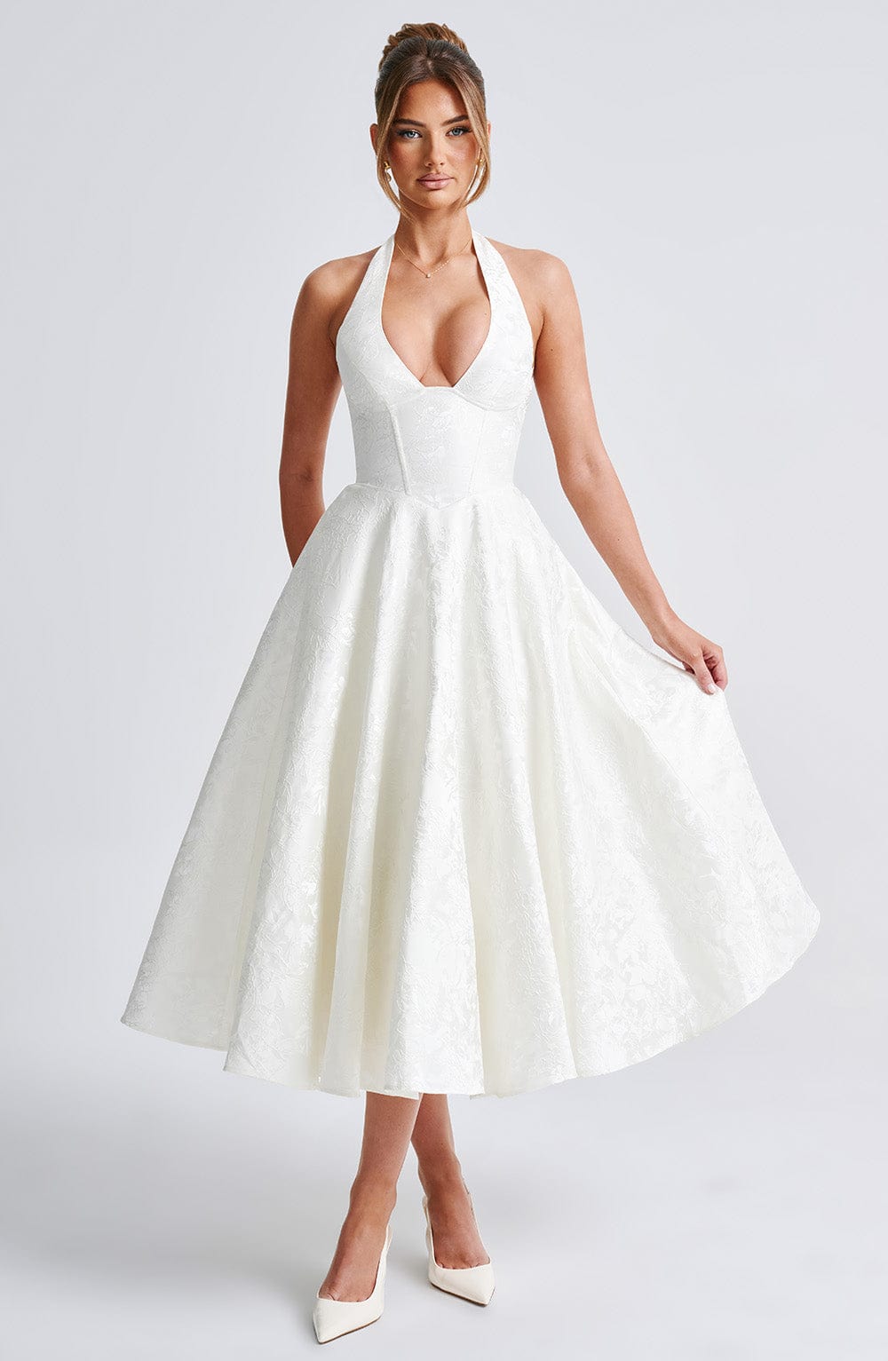 Eulalie - Vestido Sin Espalda Elegante con Escote en V
