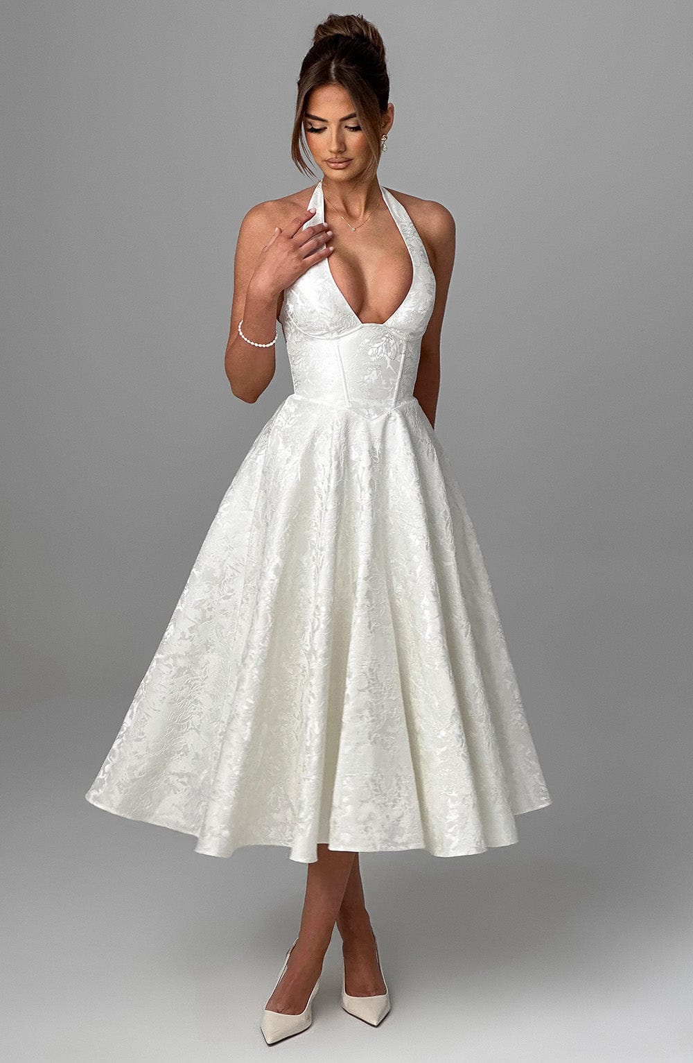 Eulalie - Vestido de Espalda Descubierta con Escote en V Chic