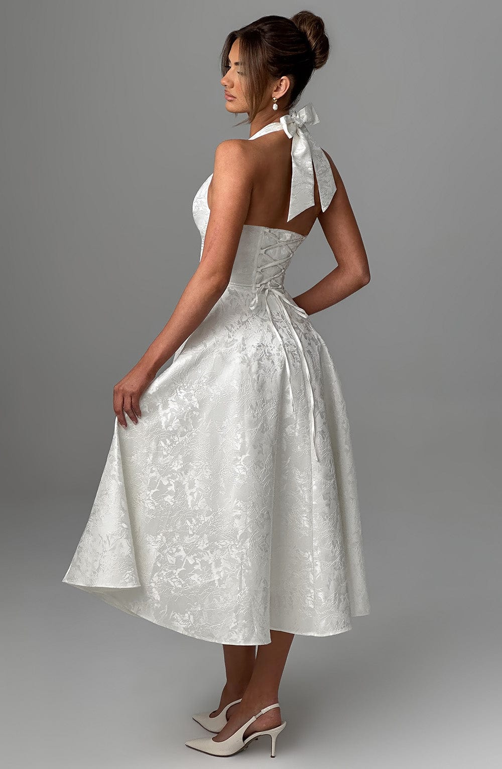 Eulalie - Vestido de Espalda Descubierta con Escote en V Chic