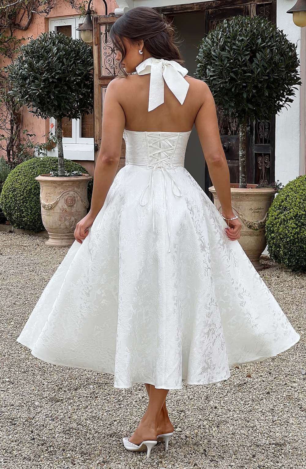 Eulalie - Vestido Sin Espalda Elegante con Escote en V