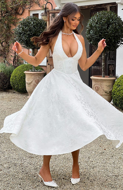 Eulalie - Vestido Sin Espalda Elegante con Escote en V
