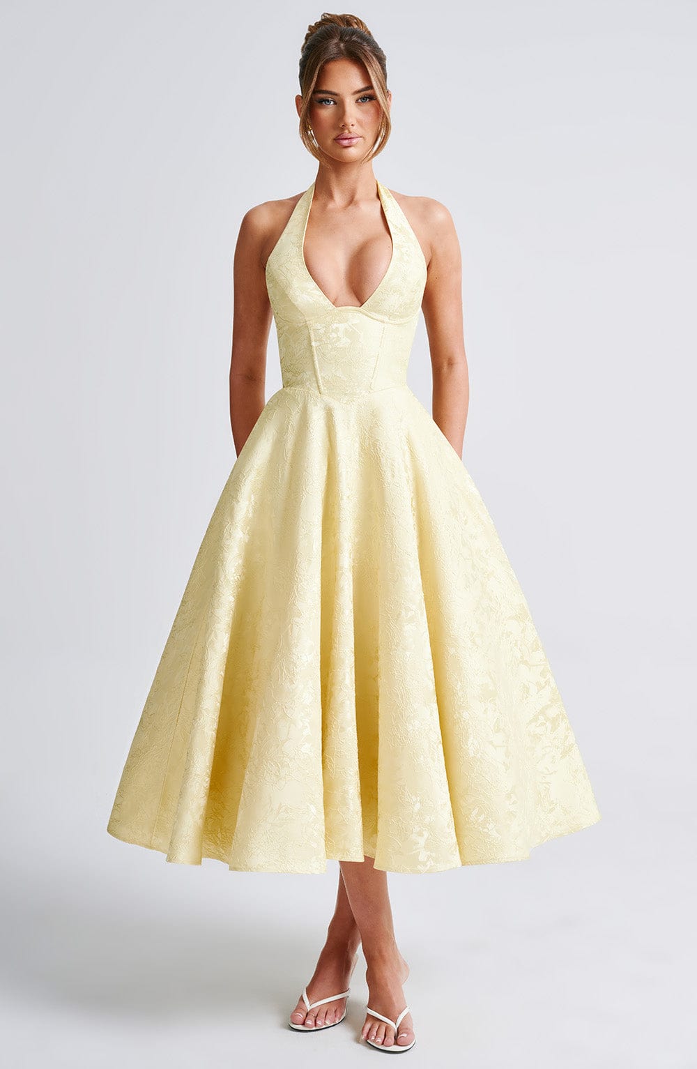 Eulalie - Vestido de Espalda Descubierta con Escote en V Chic