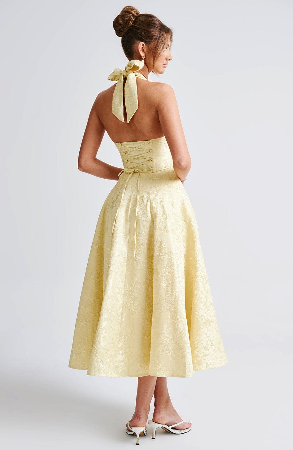 Eulalie - Vestido de Espalda Descubierta con Escote en V Chic