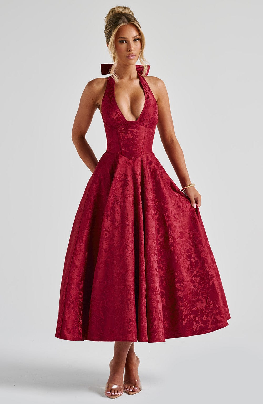 Eulalie - Vestido Sin Espalda Elegante con Escote en V