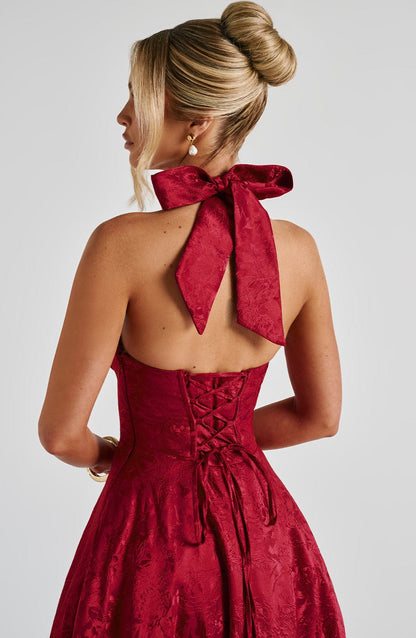 Eulalie - Vestido de Espalda Descubierta con Escote en V Chic