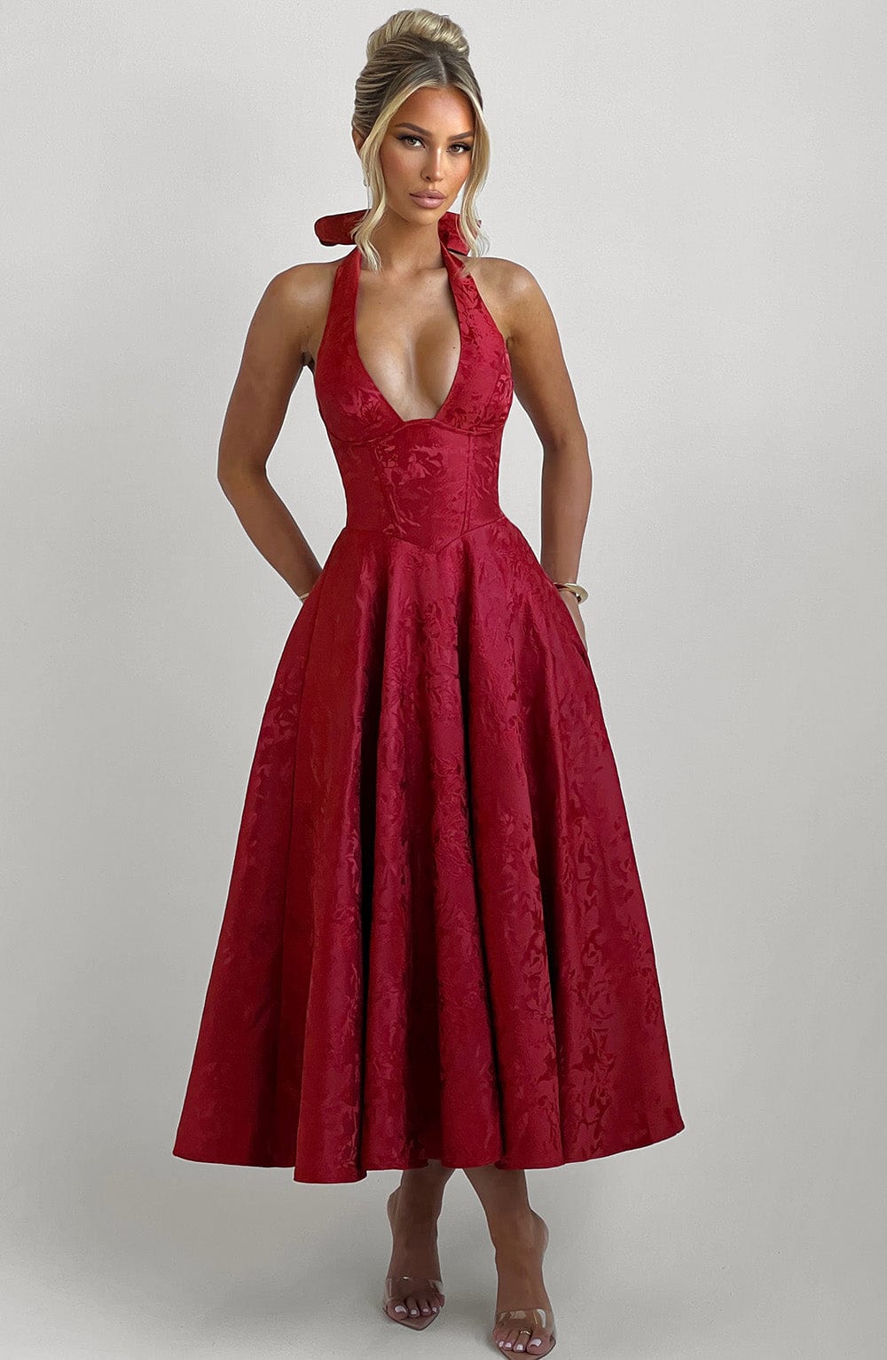 Eulalie - Vestido Sin Espalda Elegante con Escote en V