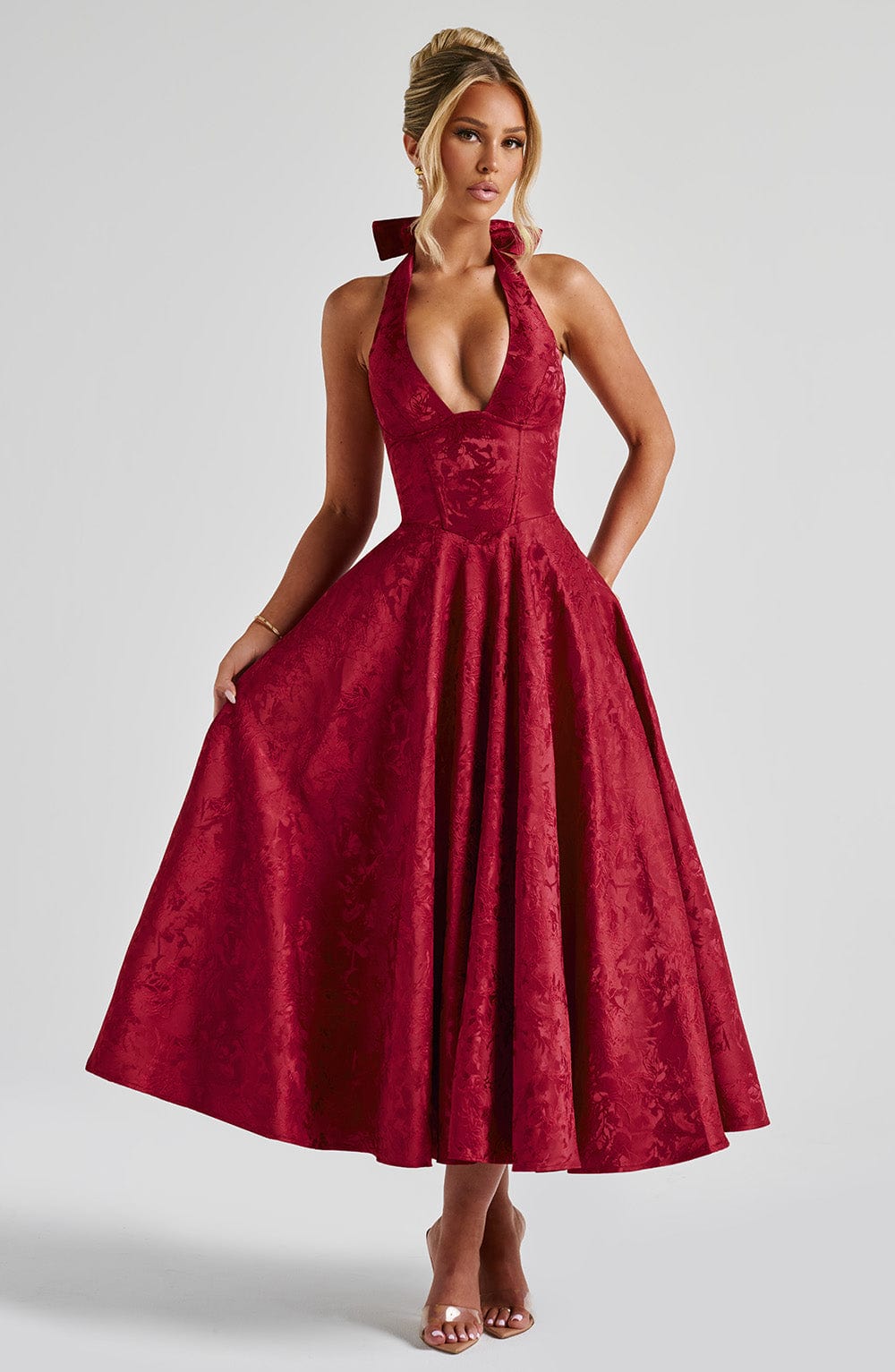 Eulalie - Vestido Sin Espalda Elegante con Escote en V