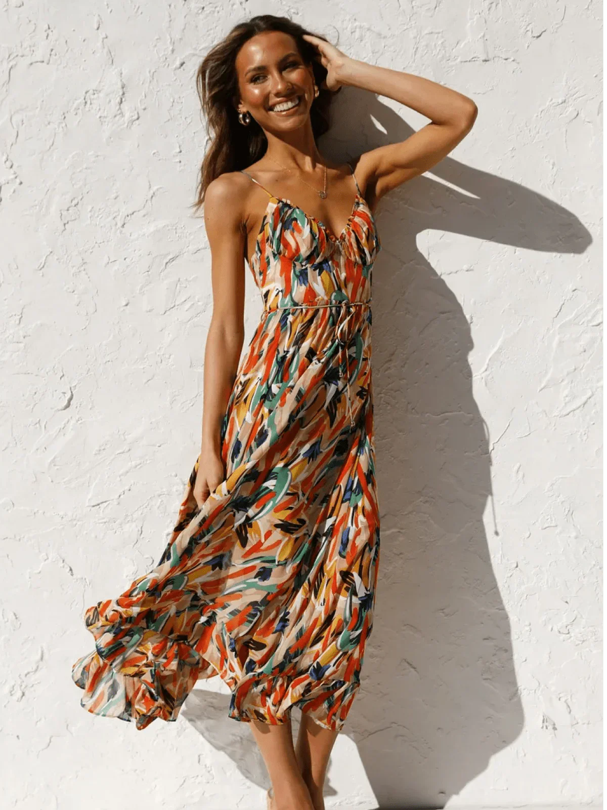 Chiara - Vestido Midi Colorido Mujer | Elegancia Veraniega
