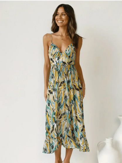 Chiara - Vestido Midi Colorido Mujer | Elegancia Veraniega
