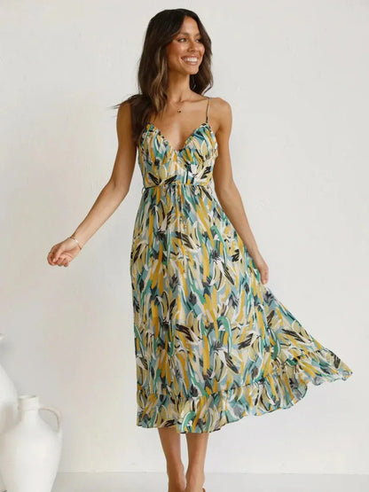 Chiara - Vestido Midi Colorido Mujer | Elegancia Veraniega