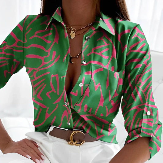 Avril - Blusa Verde Elegante