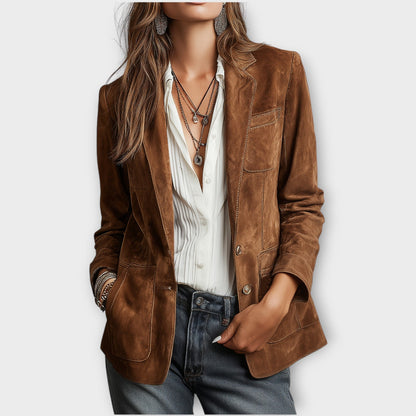 Blazer Vintage en Ante Marrón
