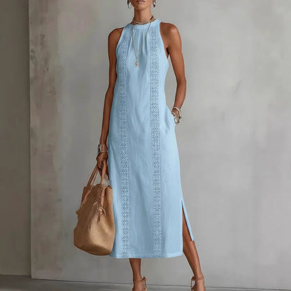 Robe Maxi Vittoria - Elegancia Atemporal y Bordado Artesanal