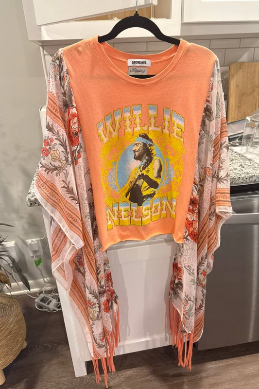 SIENNA – TOP KIMONO GRÁFICO WESTERN VINTAGE