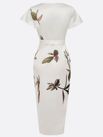 Elin™ | Vestido envolvente elegante con estampado floral