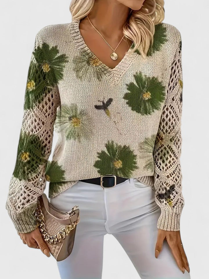 CHARLIE – SUÉTER DE PUNTO CON ENCANTO FLORAL