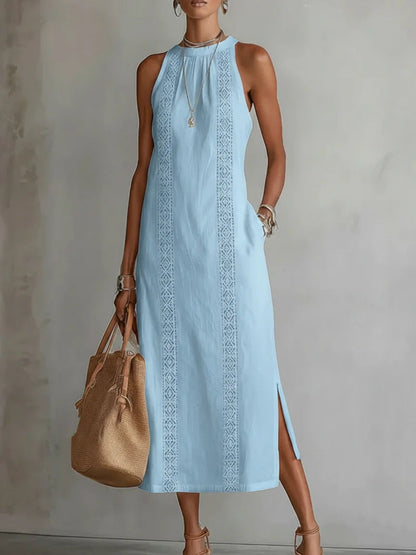 Robe Maxi Vittoria - Elegancia Atemporal y Bordado Artesanal