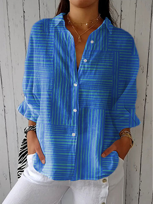 Feline | Blusa de Rayas Azules