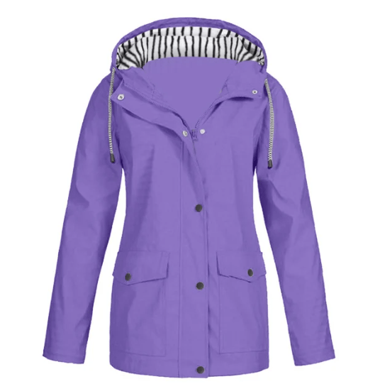 Ilektra - Chaqueta Elegante de Manga Larga Impermeable con Capucha