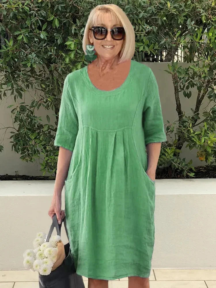Renée | Vestido Midi con Bolsillos