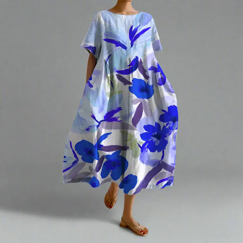 Xyrhilda | Vestido de Verano con Patrón Floral y Corte Fluido
