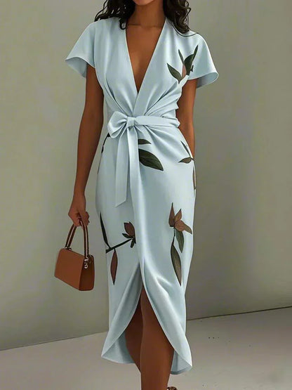 Elin™ | Vestido envolvente elegante con estampado floral