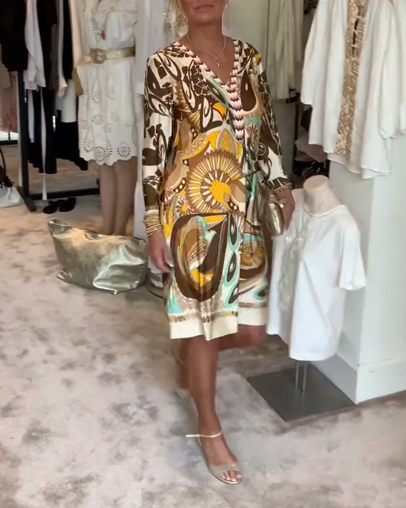 Mariane™ - Vestido de Impresión Vintage