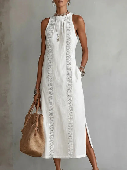 Robe Maxi Vittoria - Elegancia Atemporal y Bordado Artesanal