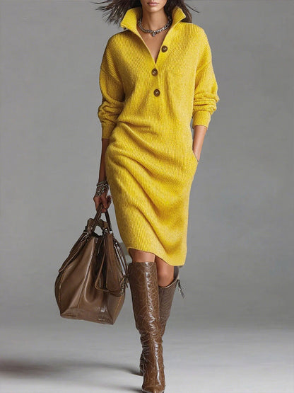 EMBER – VESTIDO DE PUNTO CON BOTONES EN LA PARTE DELANTERA