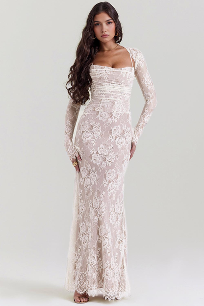 CELESTE - Vestido Maxi de Encaje