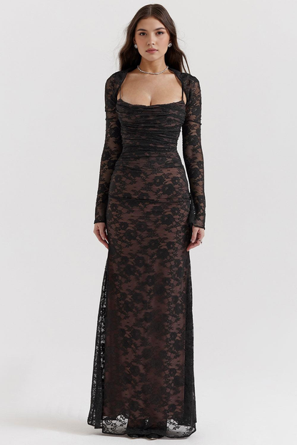CELESTE - Vestido Maxi de Encaje