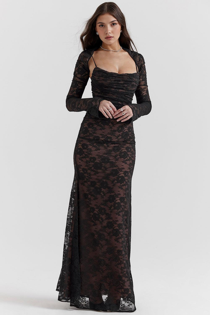 CELESTE - Vestido Maxi de Encaje