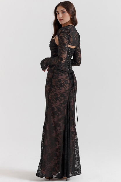 CELESTE - Vestido Maxi de Encaje