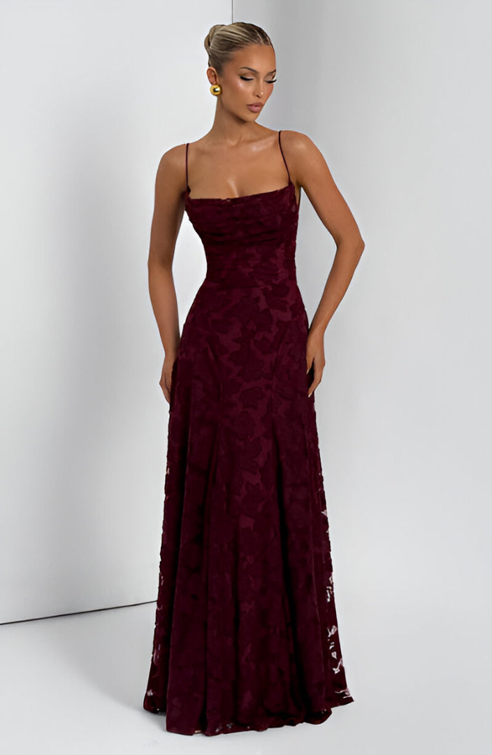 Alona - Vestido Maxi de Corsé de Encaje Elegante